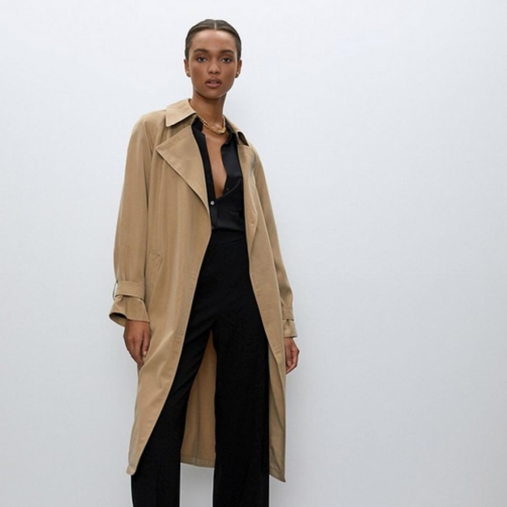 NWT Aritzia Babaton Lawson Trench in Tawny